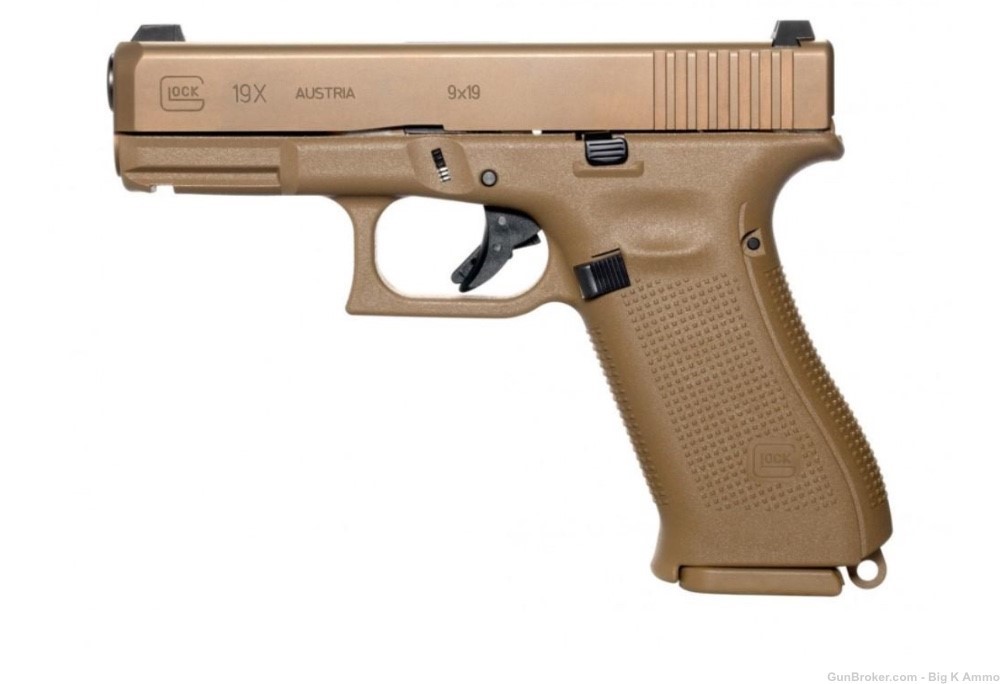 Glock 19x Gen 5 Compact Handgun 9mm Luger 19rd(2) & 17rd(1) Magazines 4”-img-3