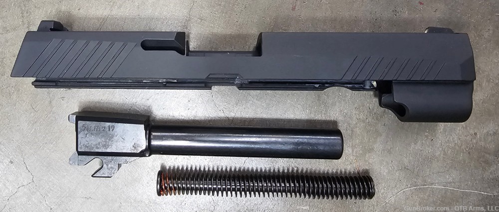 Stripped P320 4.7" slide w/ barrel & recoil spring Full Size 9mm-img-0