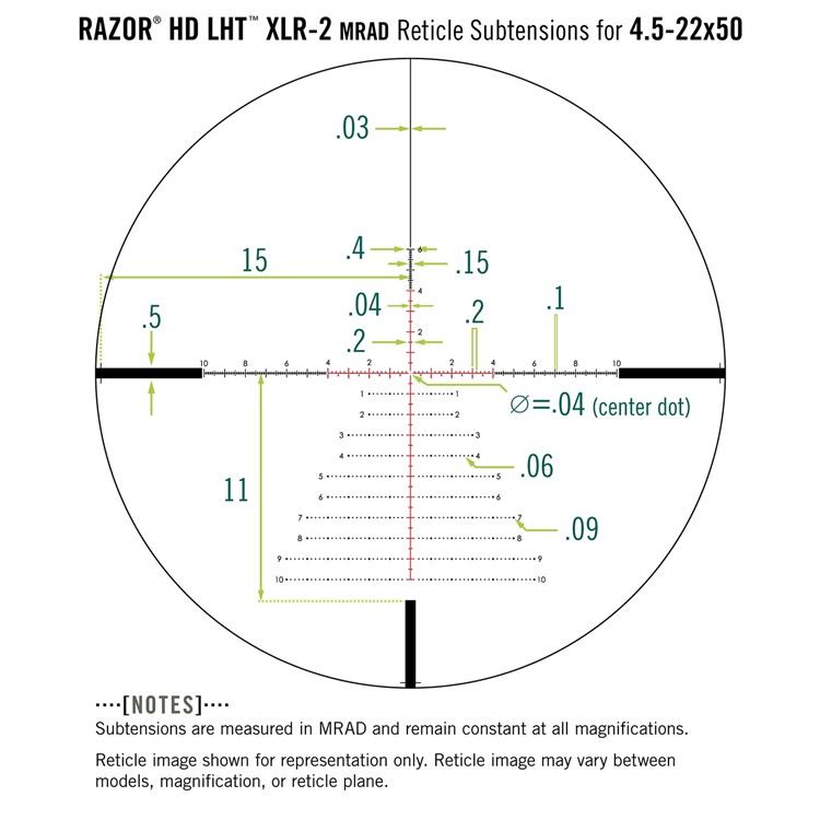 Vortex Razor HD LHT 4.5-22x50 FFP XLR-2 MRAD Riflescope RZR-42202-img-3