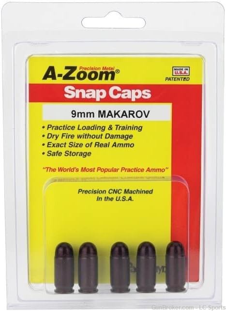 A-Zoom 15132 9x18 Makarov Snap Cap 5 Pack -img-0