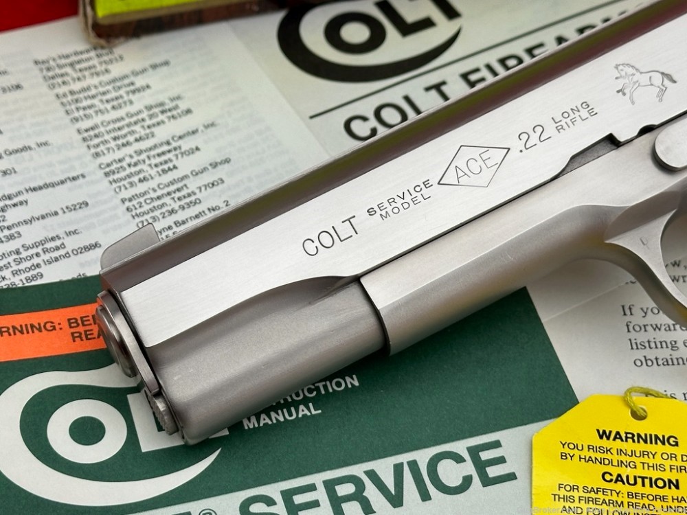 1981 Colt Custom Shop Service Model ACE 22LR *FACTORY ELECTROLESS NICKEL* -img-2