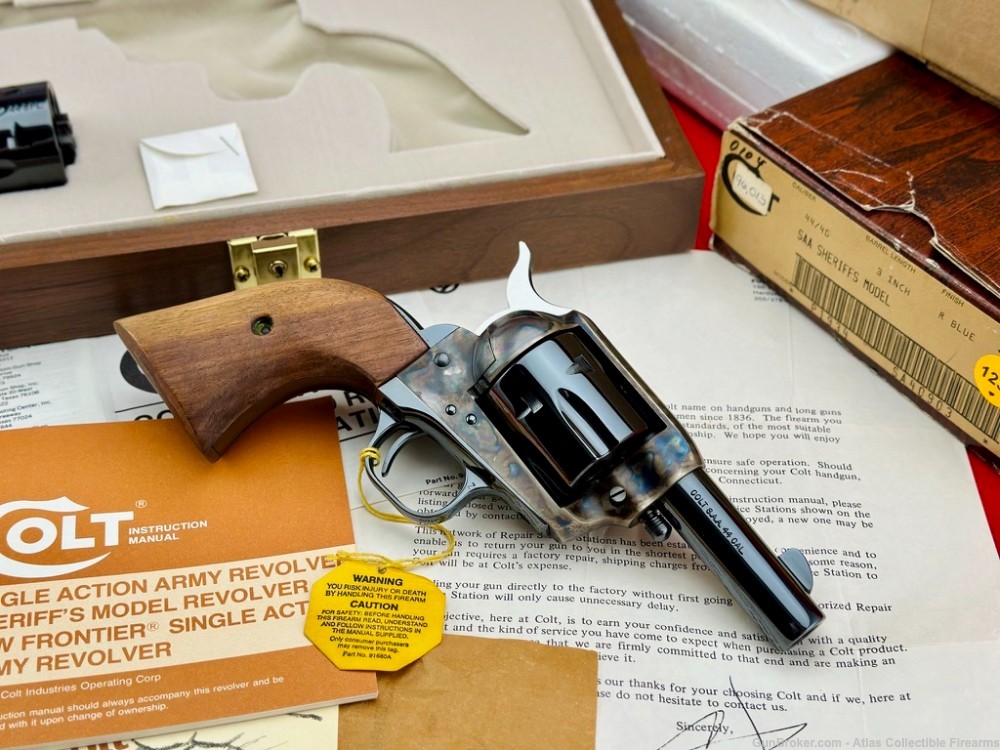 1980 Colt SAA Sheriff's Model 3" 44 CAL |*RARE ROYAL BLUE & DUAL CYL*|NIB!-img-6