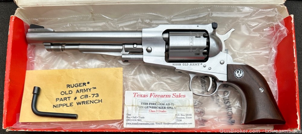 Ruger Old Army .44 Stainless Black Powder,1977, .457 Cap & Ball,No FFL R'qd-img-49