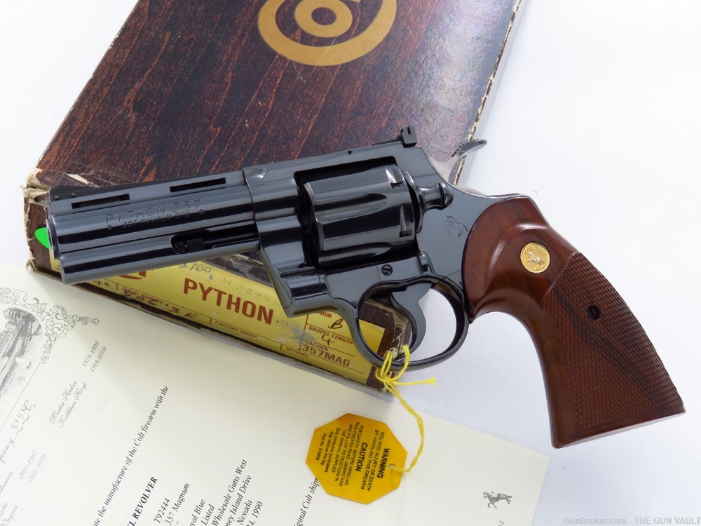 ARCHIVE AUTHENTICATED 1977 Colt Python Royal Blue 4" MINT W Orig LBL & BOX -img-6