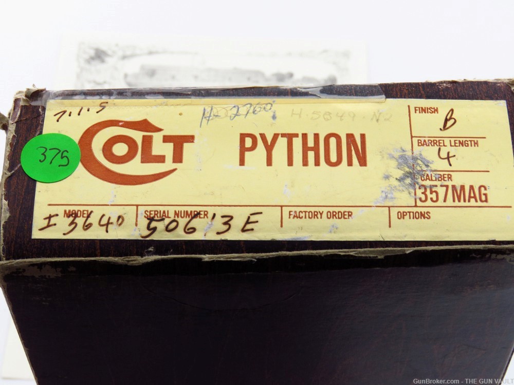 ARCHIVE AUTHENTICATED 1977 Colt Python Royal Blue 4" MINT W Orig LBL & BOX -img-3