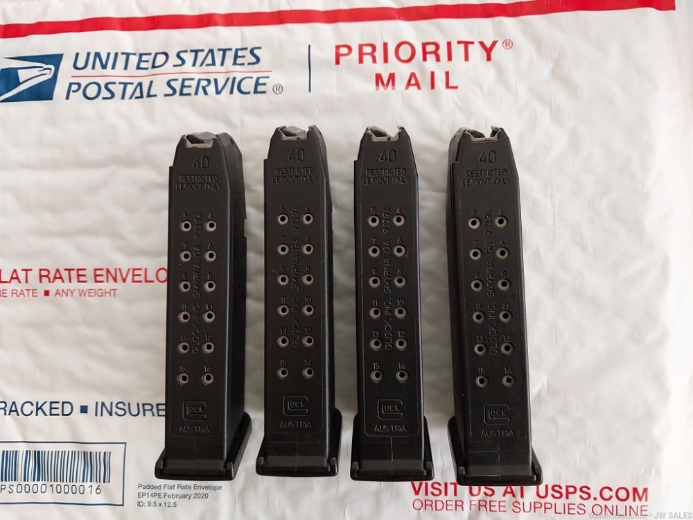 LE RESTRICTED MARKED GLOCK 22 MAGAZINES 40S&W QTY4 GLOCK 23-img-0