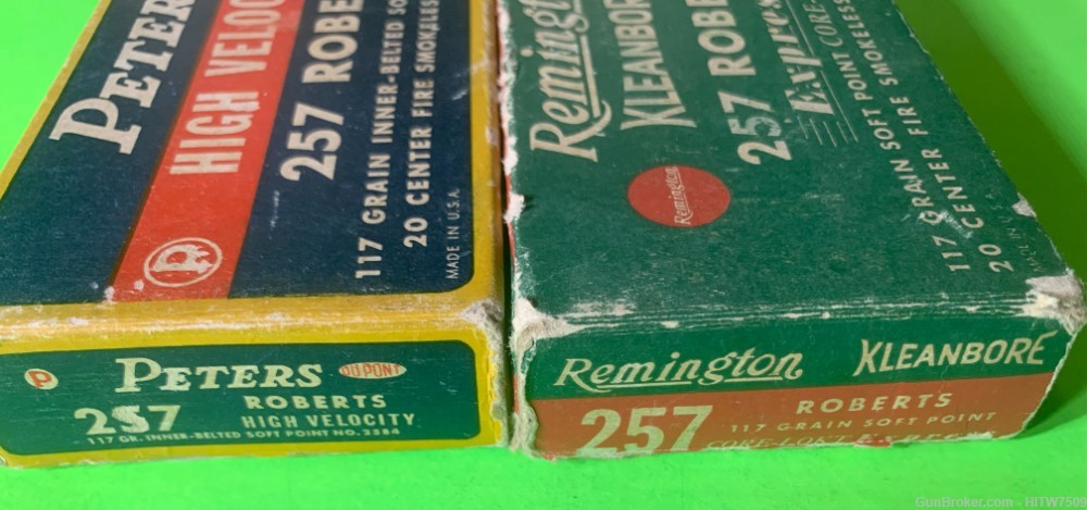 40rds 257 Roberts Ammunition Remington, Peters, Winchester Vintage-img-0