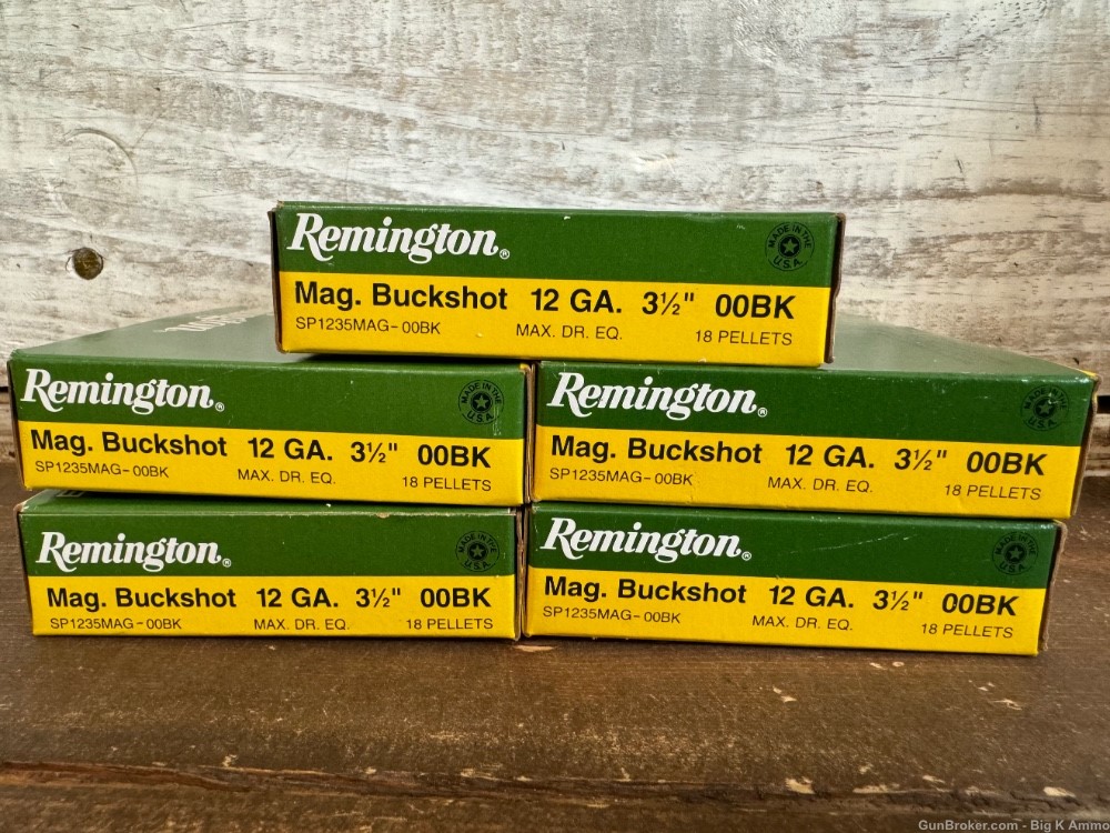 12 Gauge 3.5” Remington Magnum Buckshot 3 1/2” 18 plts #00 buck-img-0