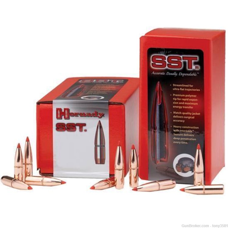 Hornady Bullets 7mm .284 Diameter 139 Grain SST Polymer Tip Box 100 Count-img-0