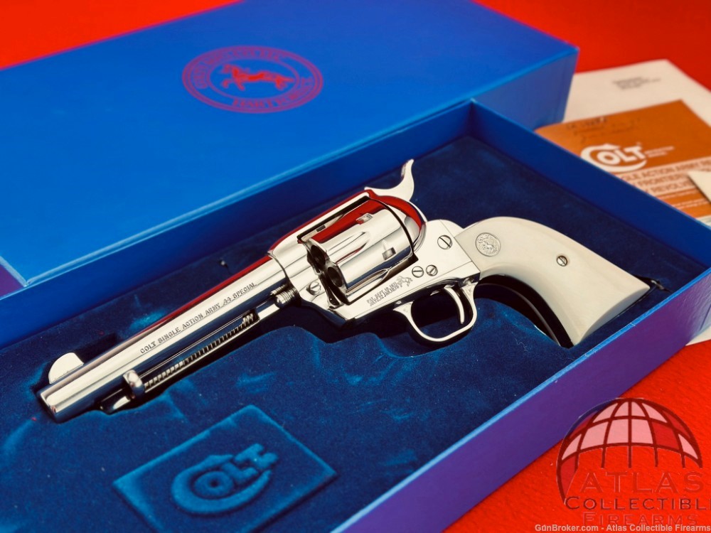 UNFIRED 1980 COLT SAA 5 1/2" NICKEL 44 SPECIAL |_!_|SMOOTH AGED IVORY|_!_|-img-0