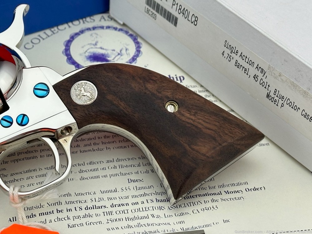 Colt SAA "Long Branch" 45LC 4 3/4" |-:-|FACTORY NICKEL / FIRE BLUE|-:-| NOS-img-4