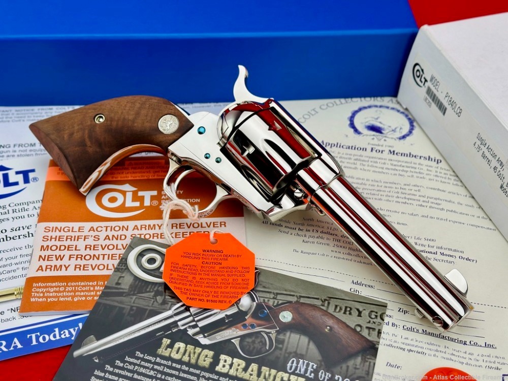 Colt SAA "Long Branch" 45LC 4 3/4" |-:-|FACTORY NICKEL / FIRE BLUE|-:-| NOS-img-5