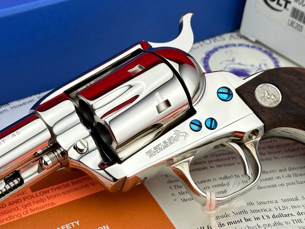 Colt SAA "Long Branch" 45LC 4 3/4" |-:-|FACTORY NICKEL / FIRE BLUE|-:-| NOS-img-3