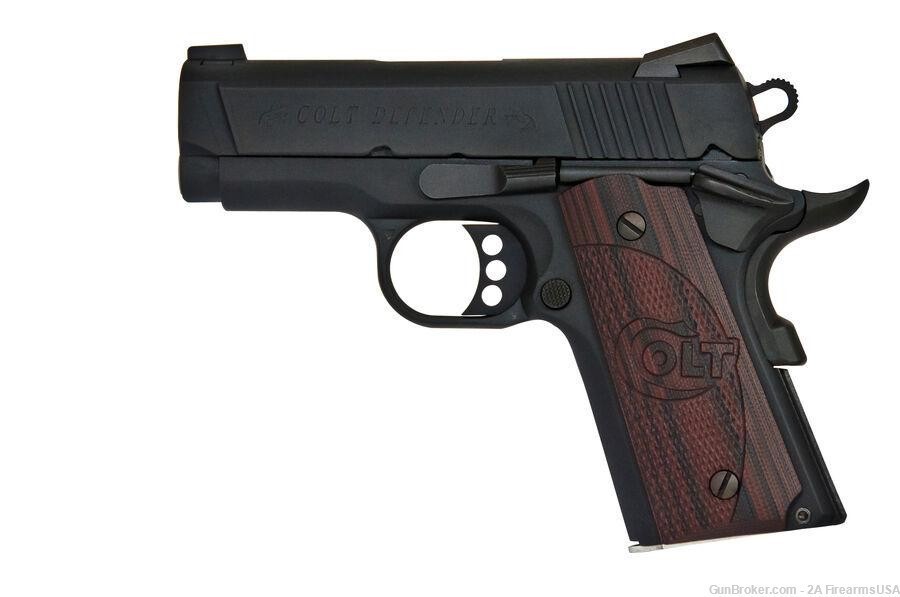 Colt Defender - 9mm - 3" Barrel - Night Sight - 8+1 - Black Cherry Grips-img-0