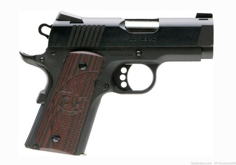Colt Defender - 9mm - 3" Barrel - Night Sight - 8+1 - Black Cherry Grips-img-1