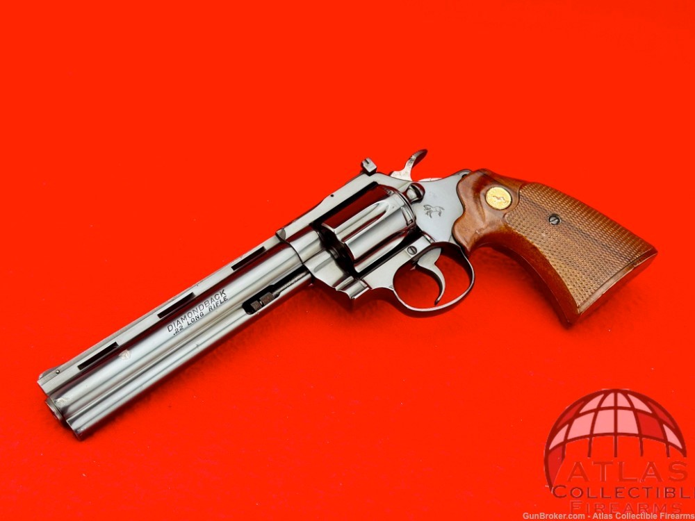 1978 Colt Diamondback 6" Royal Blue 22 LR Factory Walnut  - Shooter-img-0