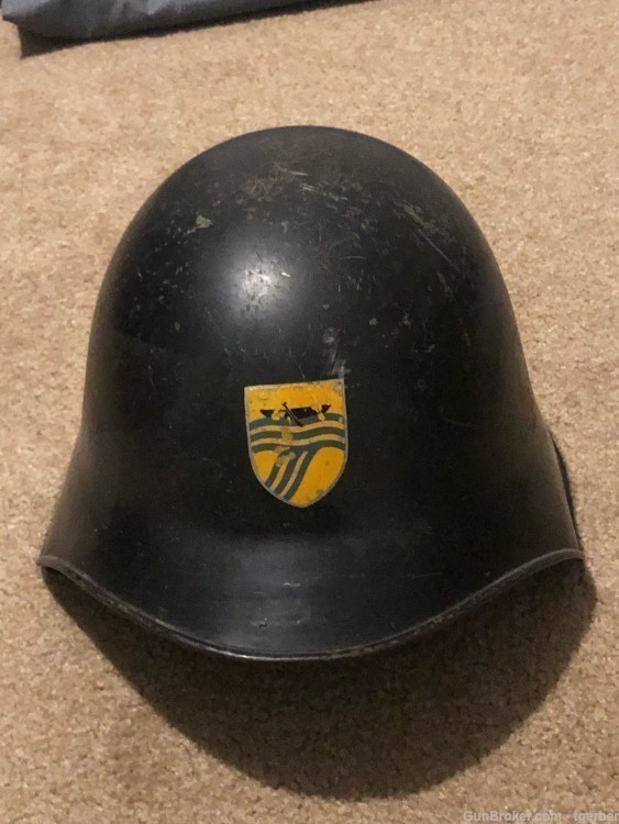 WW2 Original Swiss Helmet Repurposed Post War-img-0
