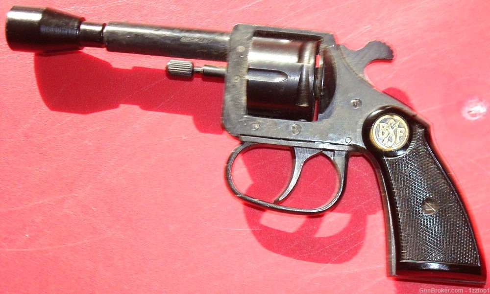 Rare German 6mm blank / Flare / Tear Gas Revolver. Vintage 1950's BSF brand-img-7