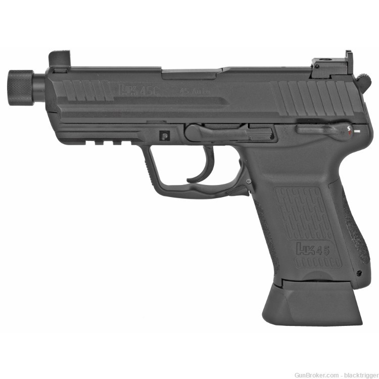 HK 81000022 HK45 Tactical V1 Compact Frame 45 ACP 10+1 4.57" Overall Black -img-1