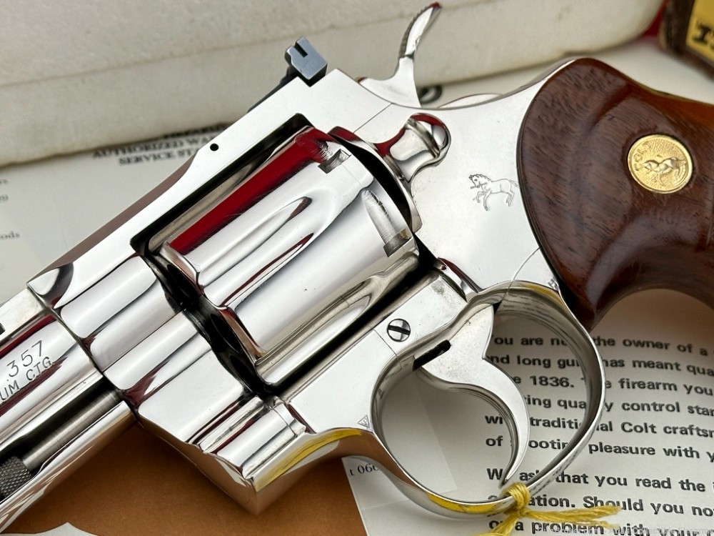 1971 Colt Python 2 1/2" 357 Magnum |*SCARCE NICKEL & TARGET GRIPS*|-img-3