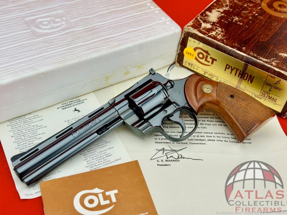 Very Fine 1977 Colt Python 6" .357 Magnum |*FACTORY ROYAL BLUE FINISH*|-img-0