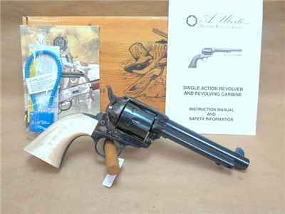 Uberti 1873 Cattleman Frisco Colt SAA Reproduction 45LC 5.5 In Pearl/Blue 