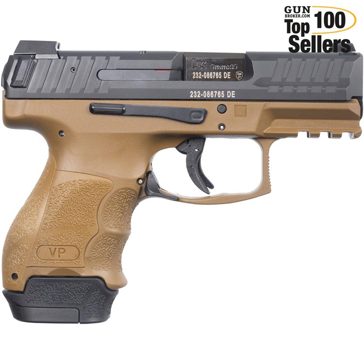 HK VP9SK 9mm 3.39in 1x15rd/2x12rd FDE Subcompact Pistol (81000817)-img-0
