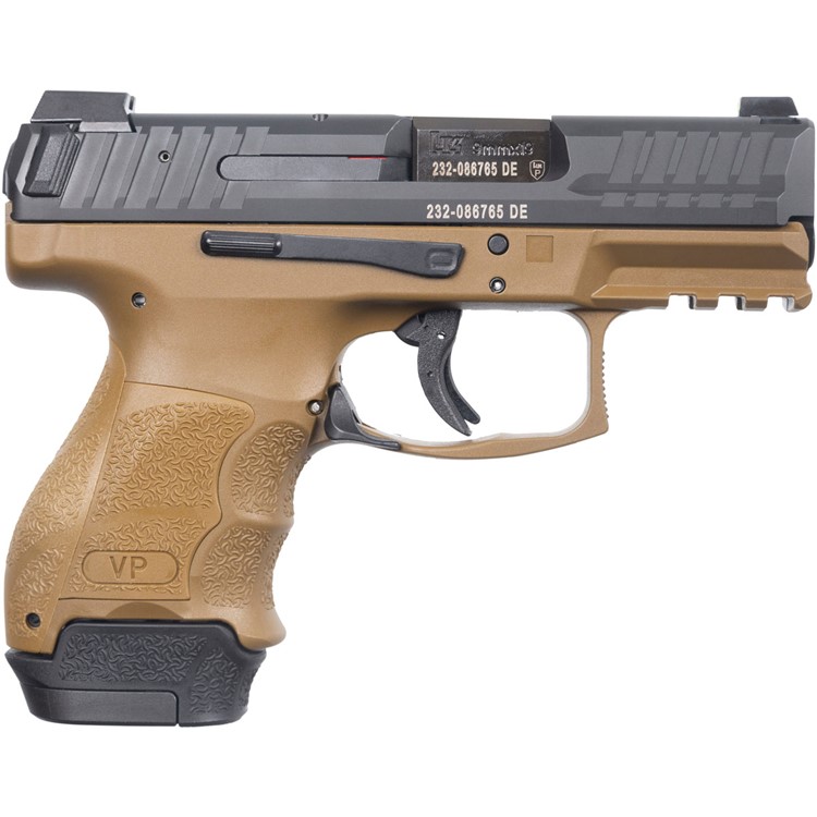 HK VP9SK 9mm 3.39in 1x15rd/2x12rd FDE Subcompact Pistol (81000817)-img-1
