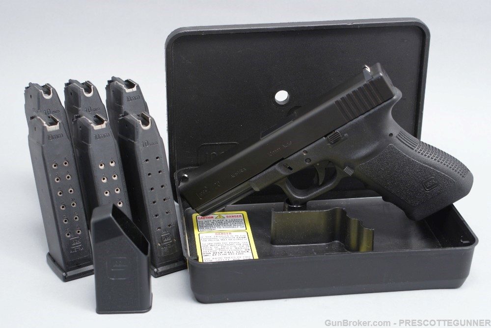 Glock 20 10mm Gen 3 Excellent w/ Box & 6 OEM Mags G20 Penny Start $.01 NR-img-12