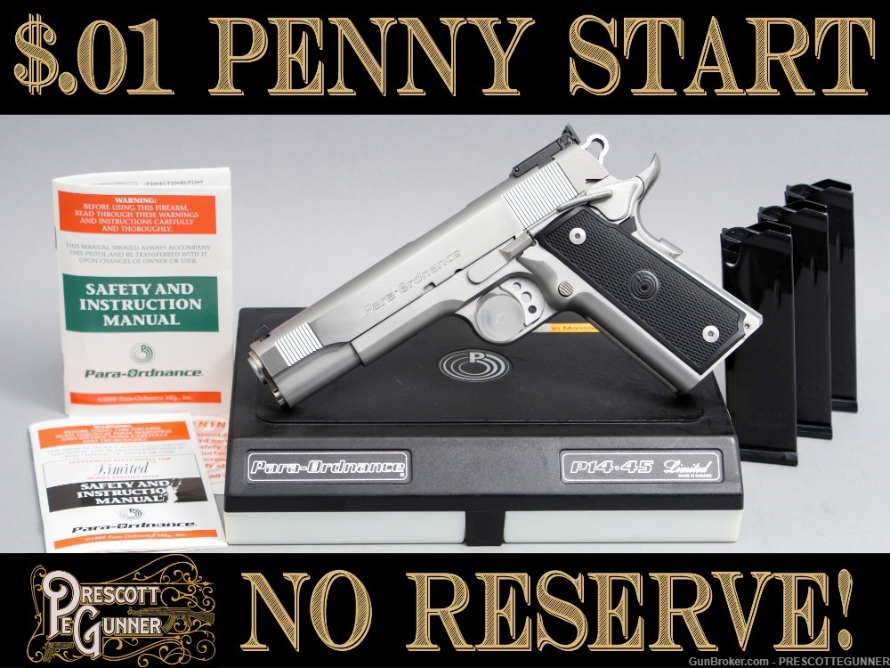 Para Ordnance P14 45 Limited .45 ACP 2011 Wide Body 1911 Penny $.01 NR-img-0