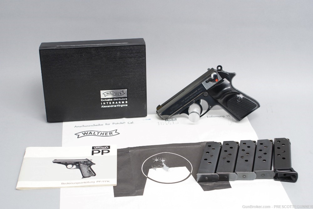 Walther PPK/S .380 ACP 1974 w/ Box, Test Target & 5 Mags! C&R Penny $.01 NR-img-1