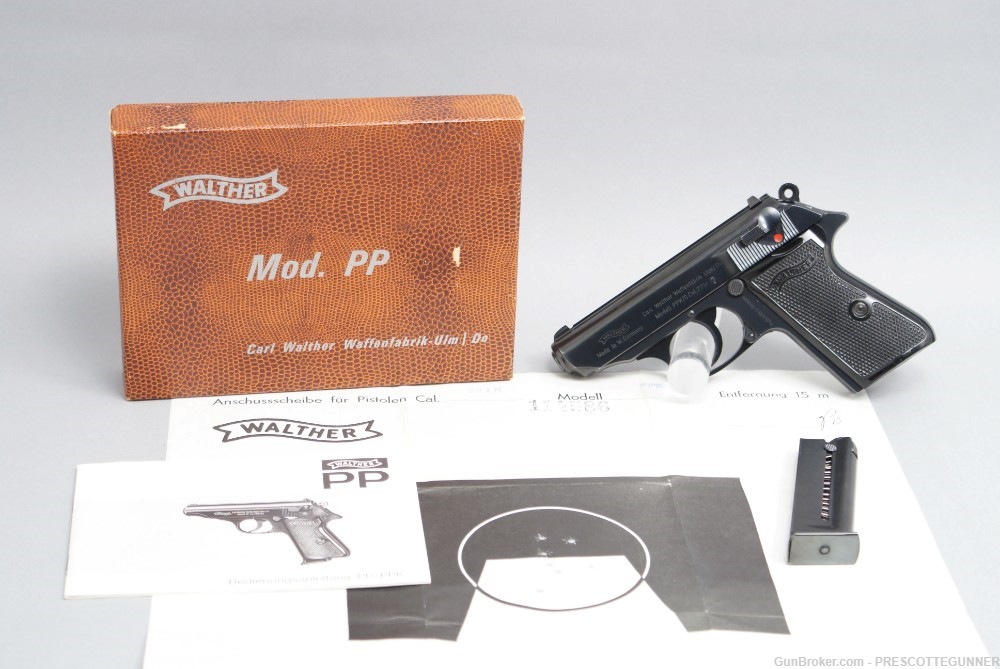 Walther PPK/S .22 LR Exc 1969 W. German w/ Box & Target C&R Penny $.01 NR-img-1
