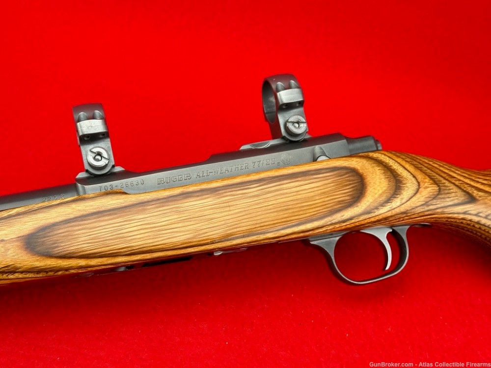 2003 Ruger 77/22 "All Weather" Bolt Action 22 LR 24" - Laminated Wood Stock-img-6