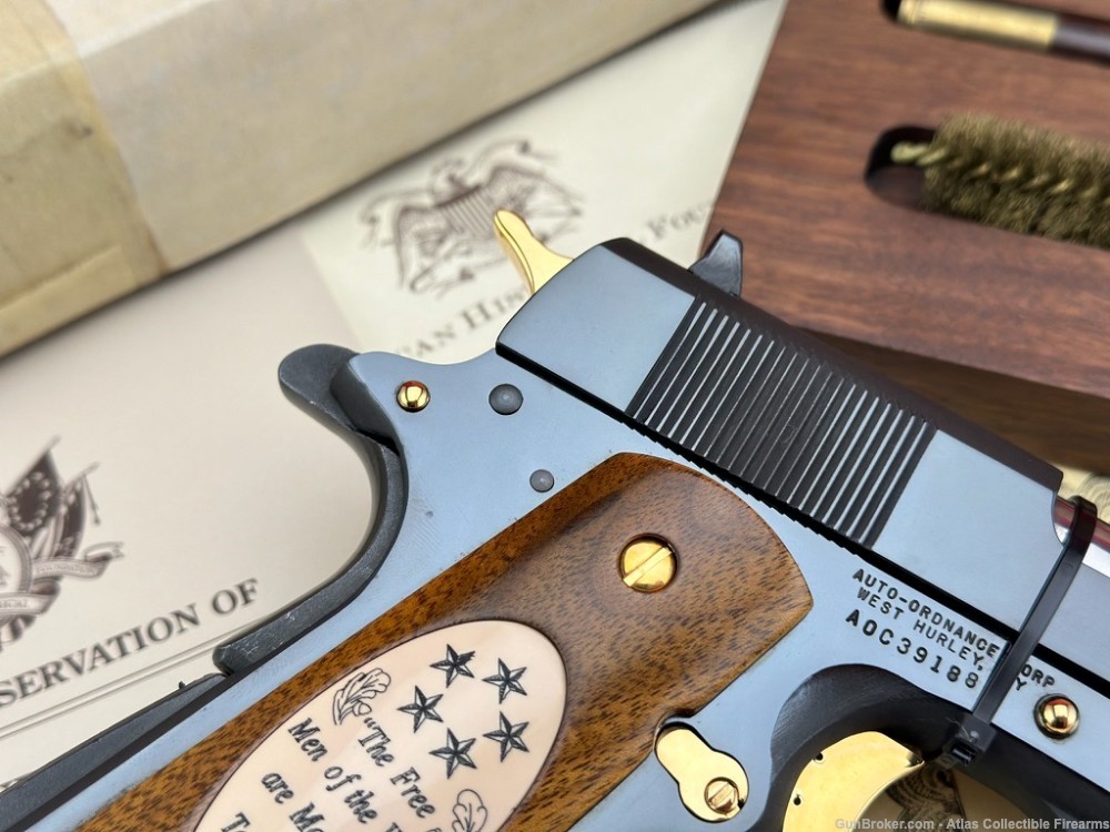 Auto Ordnance 1911A1 45ACP Polished Blue/Gold *DELUXE FACTORY ENGRAVED* NIB-img-8
