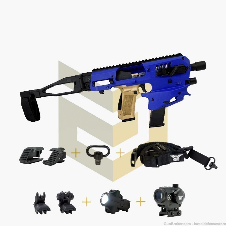 PRO CANIK TP9 MCK Micro Roni Conversion Kit With Stabilizing Brace Blue-img-0