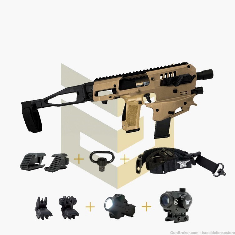 PRO CANIK TP9 MCK Micro Roni Conversion Kit With Stabilizing Brace Tan-img-0