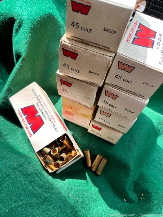45 Colt Long Colt Brass Case Shell New Winchester Unprimed U45CP Qty 500-img-0