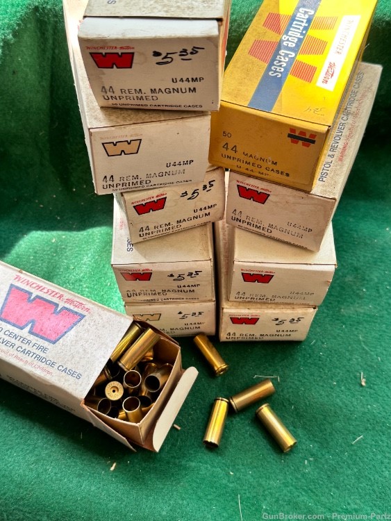 44 Remington Magnum Mag Brass Shell Case Qty 500 New Unprimed Winchester We-img-0