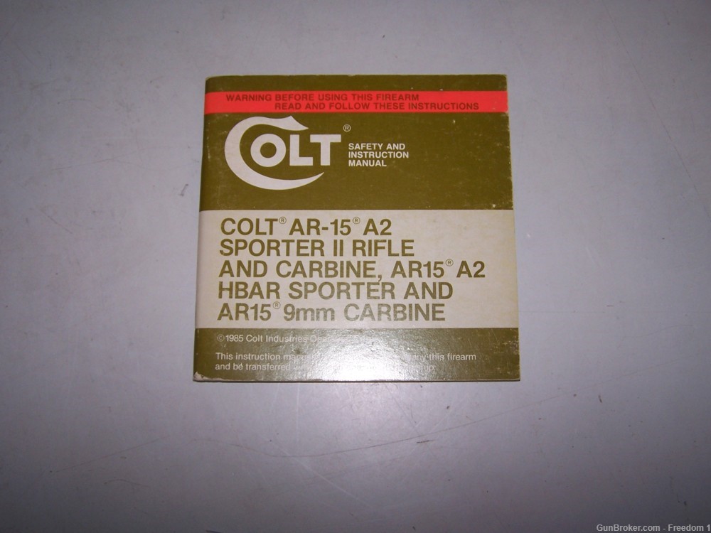 Colt AR-15 Sporter Rifle & Carbine Manual-img-0