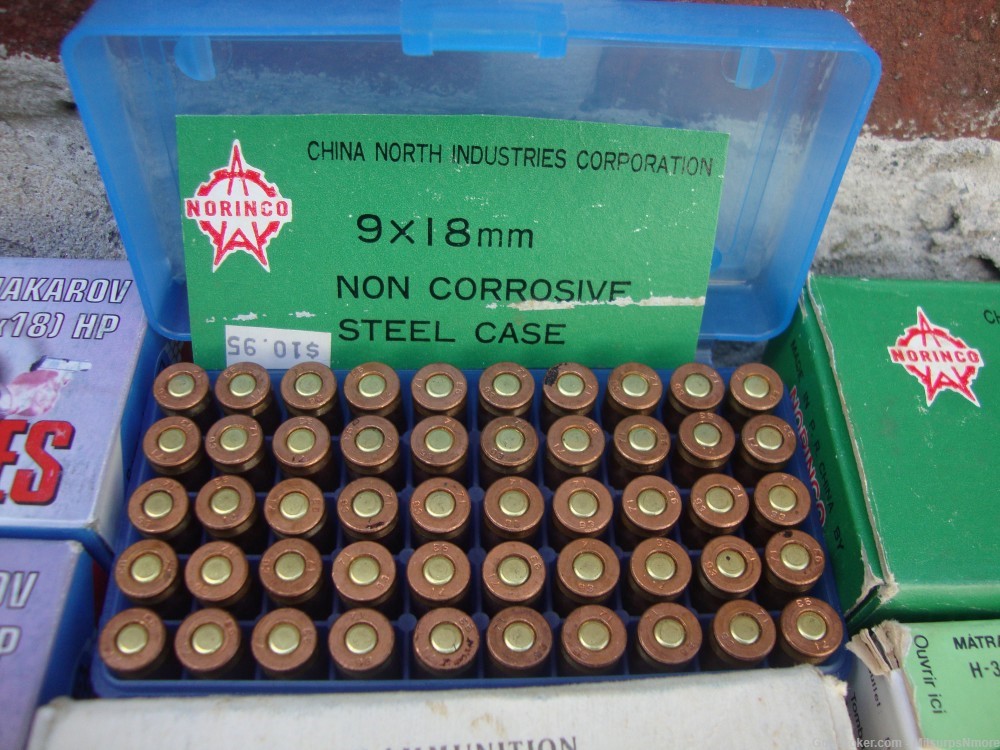 Large Lot Of Over 450 Rounds Of 9MM Makarov Ammo 9X18 HP And FMJ-img-1