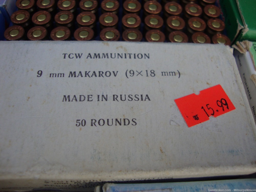 Large Lot Of Over 450 Rounds Of 9MM Makarov Ammo 9X18 HP And FMJ-img-2