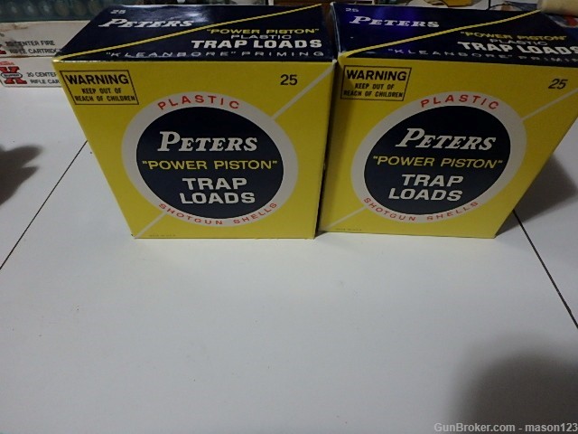 2 FULL 12 GA PETERS BLUE DOT TRAP BOXES NO 8 AND CLEAN-img-3