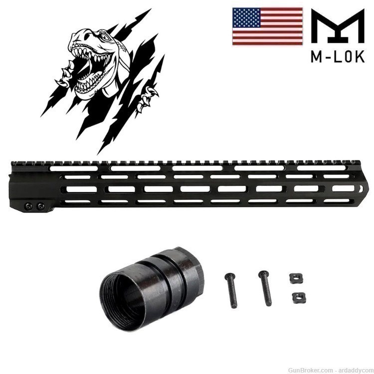 15 inch T-REX HANDGUARD FOR AR15 5.56 .223 300 BLACKOUT 15" M-Lok BLEM-img-0