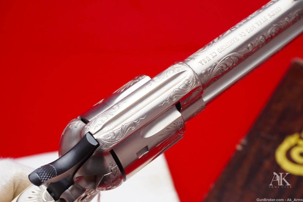 1979 Colt SAA .44 Spl 4.75" French Grey Finish w/Box *MASTER ENGRAVED SAA*-img-14