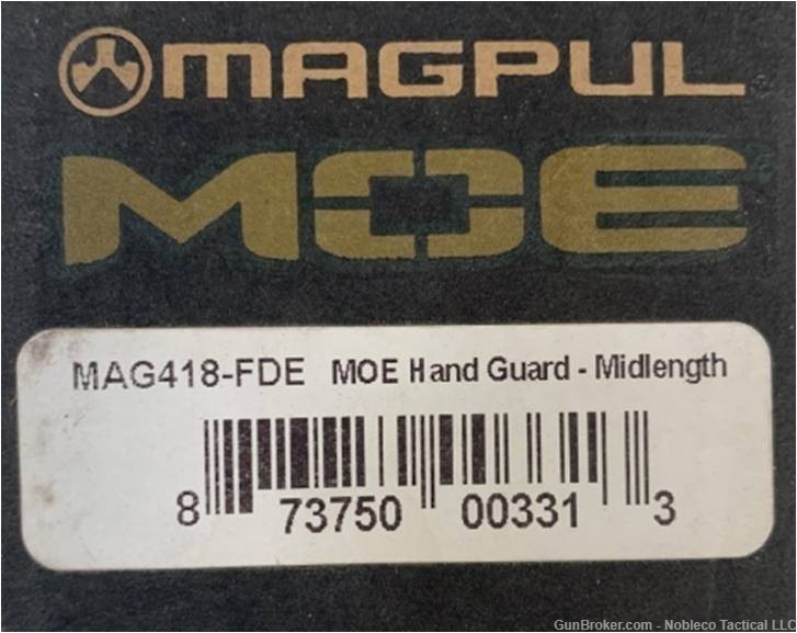 Magpul MOE FDE Mid-Length Hand Guard Fits AR Mid Length Gas System MAG418-img-2