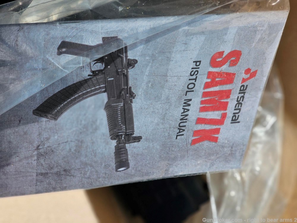 ANIB SAM7K-44 7.62x39 pistol as new includes Bulgarian 4 piece Flash Hider -img-0