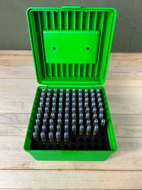 .38-55 Winchester Cowboy Rifle Ammo (84 Rounds) Brass Case $1 Start Estate-img-0