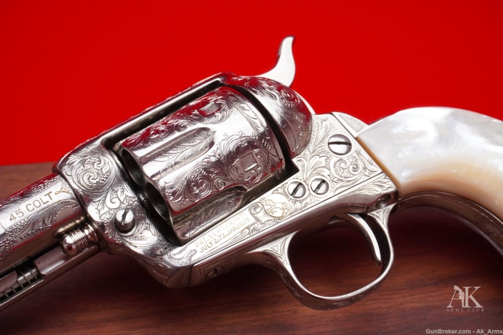 1907 Colt SAA .45 Colt 7.5" *FIRST GEN MASTER ENGRAVED & SIGNED*-img-3