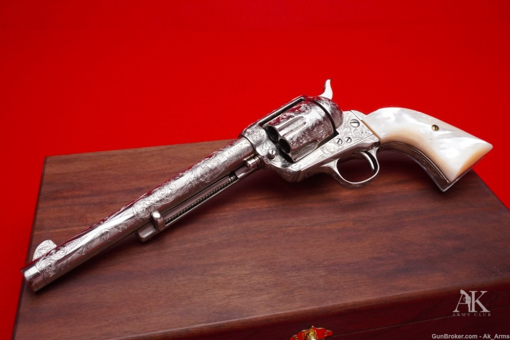 1907 Colt SAA .45 Colt 7.5" *FIRST GEN MASTER ENGRAVED & SIGNED*-img-0