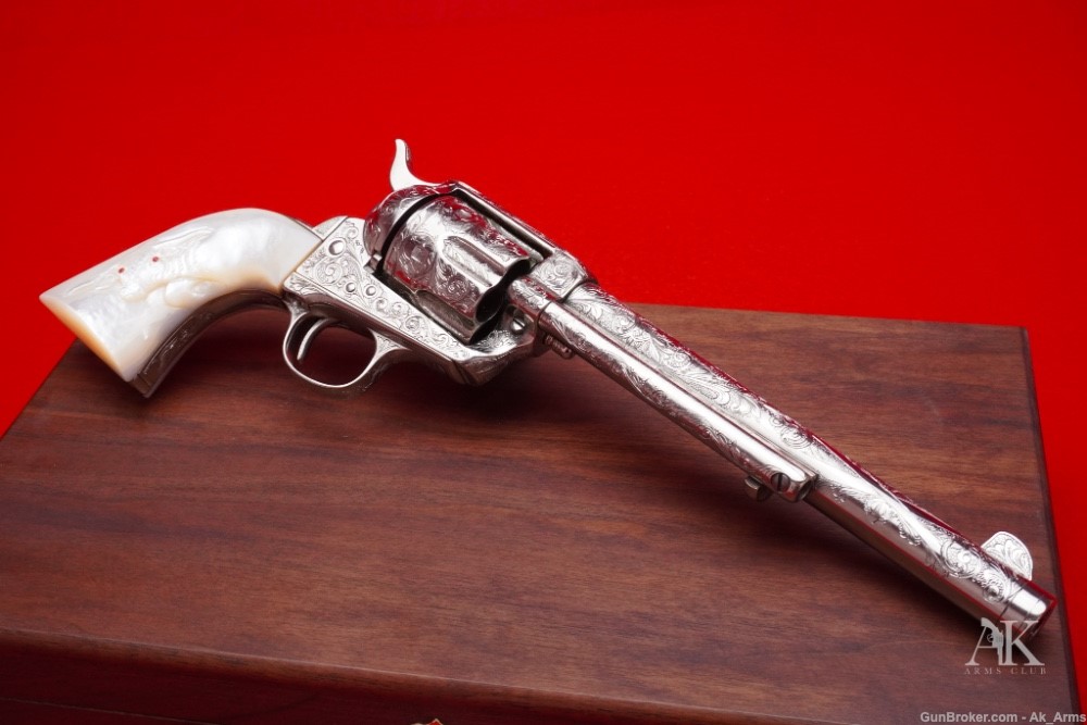 1907 Colt SAA .45 Colt 7.5" *FIRST GEN MASTER ENGRAVED & SIGNED*-img-5